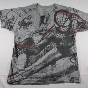 marvels spider man t-shirt mens size L